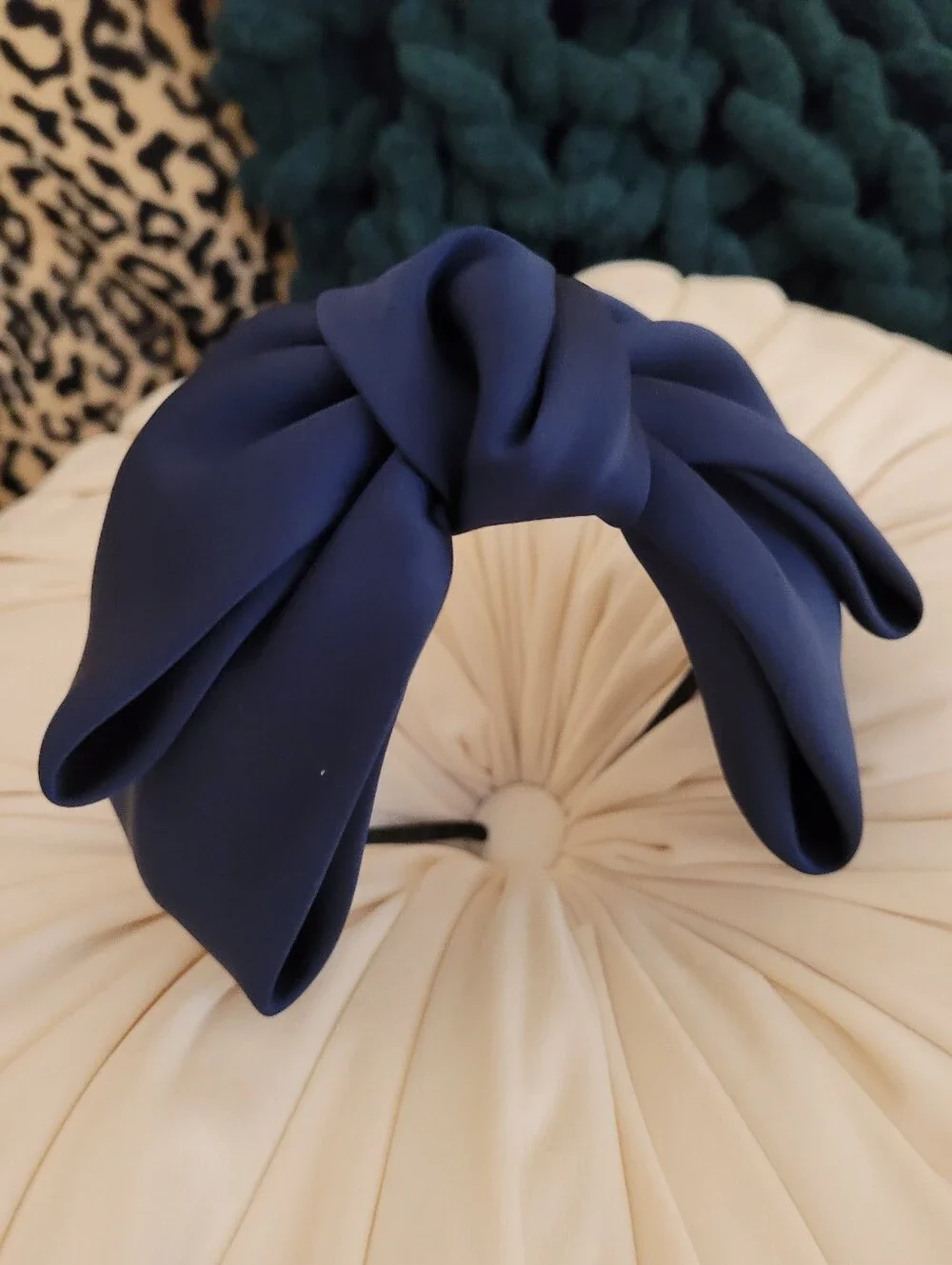 Free People Navy Bow Headband